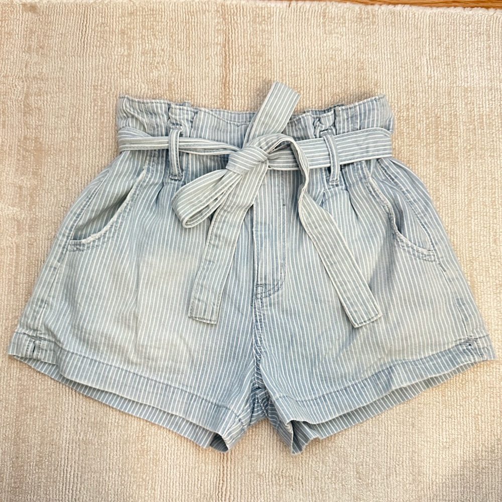 Paper bag, jean shorts